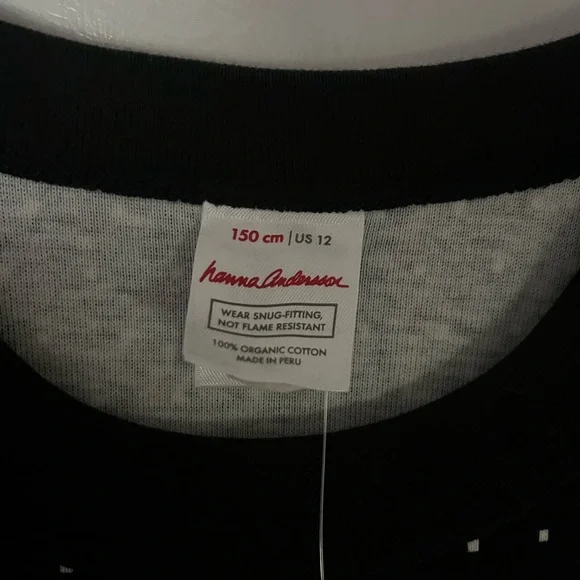 Hanna Andersson Black and White Kids Pajama Set - Picture 2 of 3